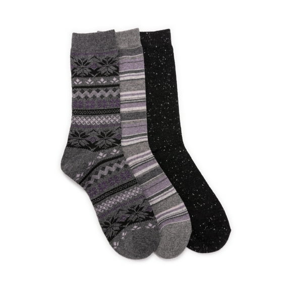 MUK LUKS Women's Boot Socks, 3 Pairs