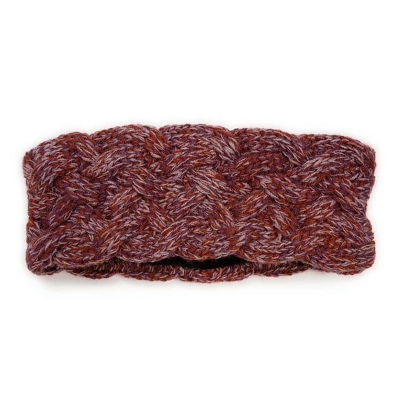 MUK LUKS Women's Braided Chunky Knit Marled Headband