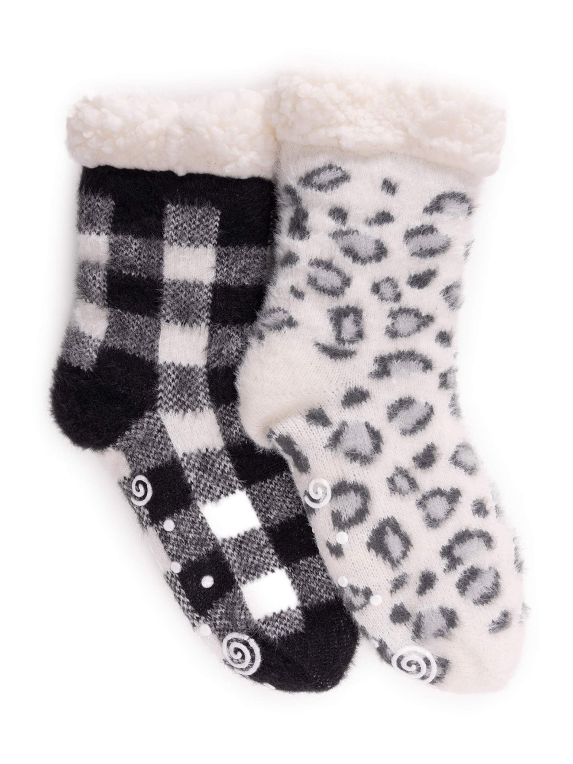 MUK LUKS Women's Cabin Socks, 2 Pairs