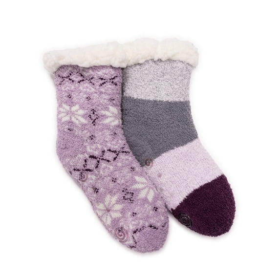 Muk Luks Women's Cabin Sock, 2 Pair
