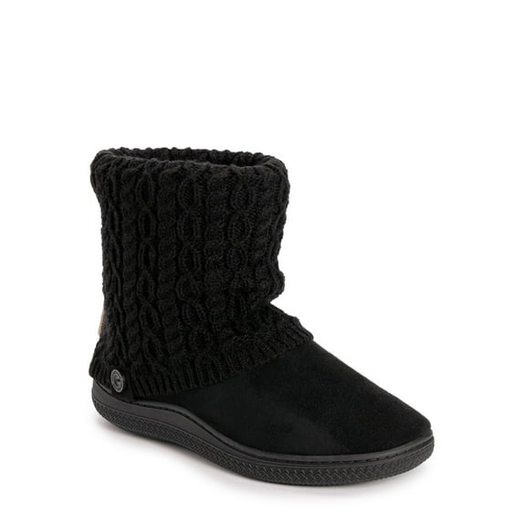MUK LUKS Women's Cable Knit Bootie Slipper
