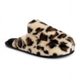 thumbnail image 1 of MUK LUKS Women's Capucine Slide Slipper 10.5"L x 4.25"W x 3"H - Leopard Black, 1 of 6