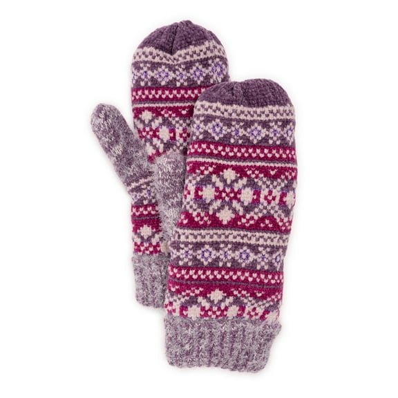 MUK LUKS Women's Chenille Eyelash Mix Mitten
