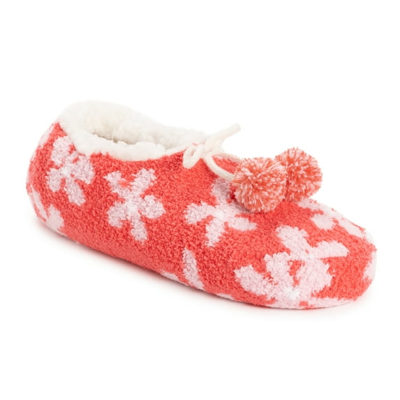 MUK LUKS Women's Cozy Ballerina Slipper with Sherpa Lining