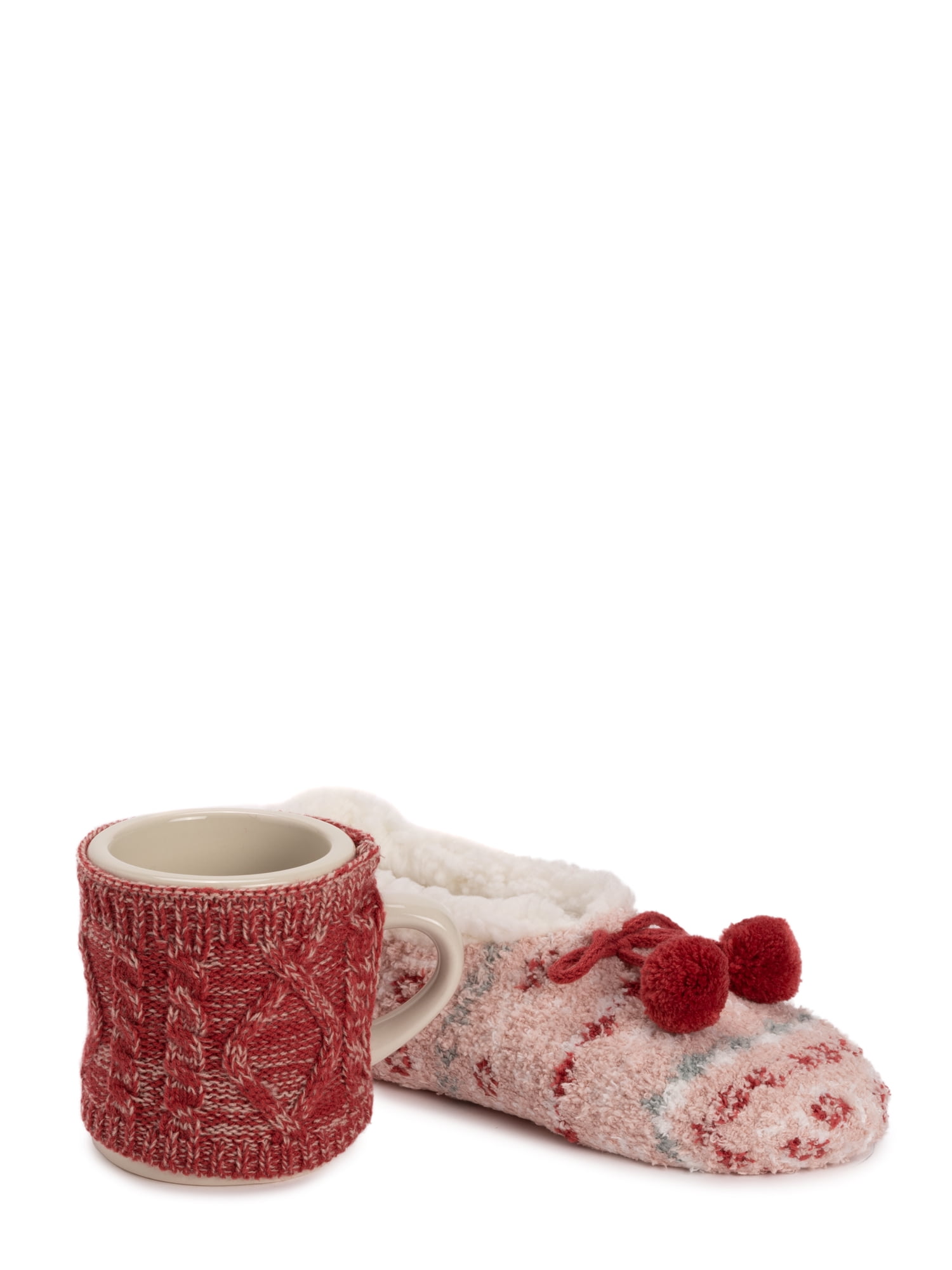 MUK LUKS Women's Cozy Low-Cut Ballerina Slipper Sock Gift Set