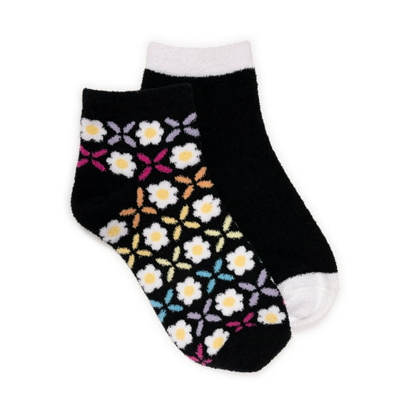 MUK LUKS Women's Cozy Mini Crew Socks, 2 Pair Pack