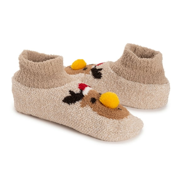 MUK LUKS Women's Cozy Ribbed Cuff Bootie Socks