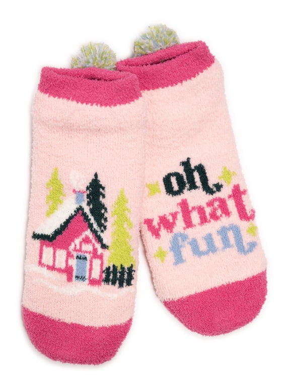 Women's Cozy Slipper Sock with Pom, 1-Pack, OSFM