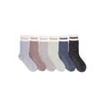 thumbnail image 1 of MUK LUKS Women's Crew Boot Socks, 6-Pack, Fits Shoe Sizes 6-11, 1 of 4