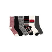 MUK LUKS Women's Crew Boot Socks, 6-Pack, Fits Shoe Sizes 6-11
