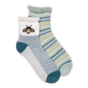 MUK LUKS Womens Crew Lounge Socks, 2-Pack, OSFM