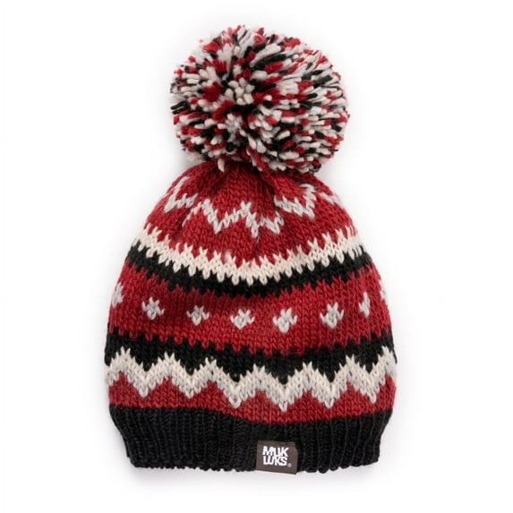 MUK LUKS Women's Cuff Knit Beanie, Candy Apple, One Size