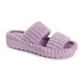 thumbnail image 1 of MUK LUKS Women's Double Strap Slide-Cloud Ribbed Terry Slipper, 1 of 7