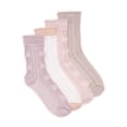 thumbnail image 1 of MUK LUKS Women's Dream Step Crew Socks, 4-Pack, OSFM, 1 of 2