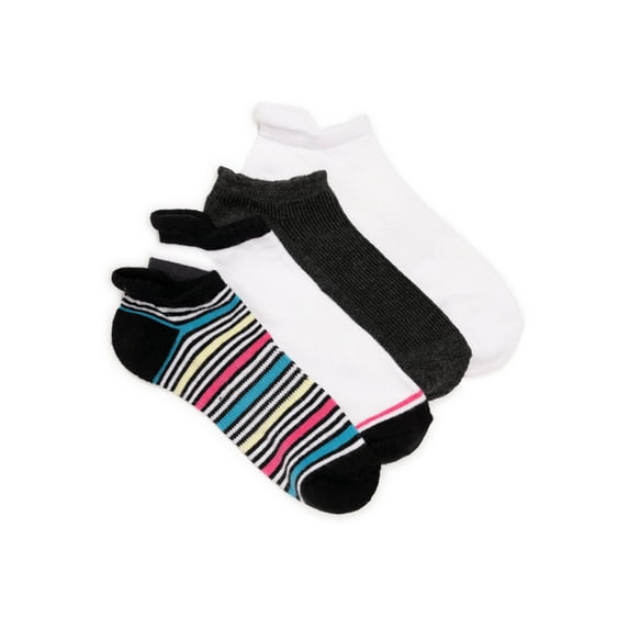 MUK LUKS Women's Dream Step Low-Cut Ankle Socks, 4 Pair Pack