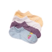 MUK LUKS Womens Dream Step No-Show Liner Socks, 4-Pack, OSFM