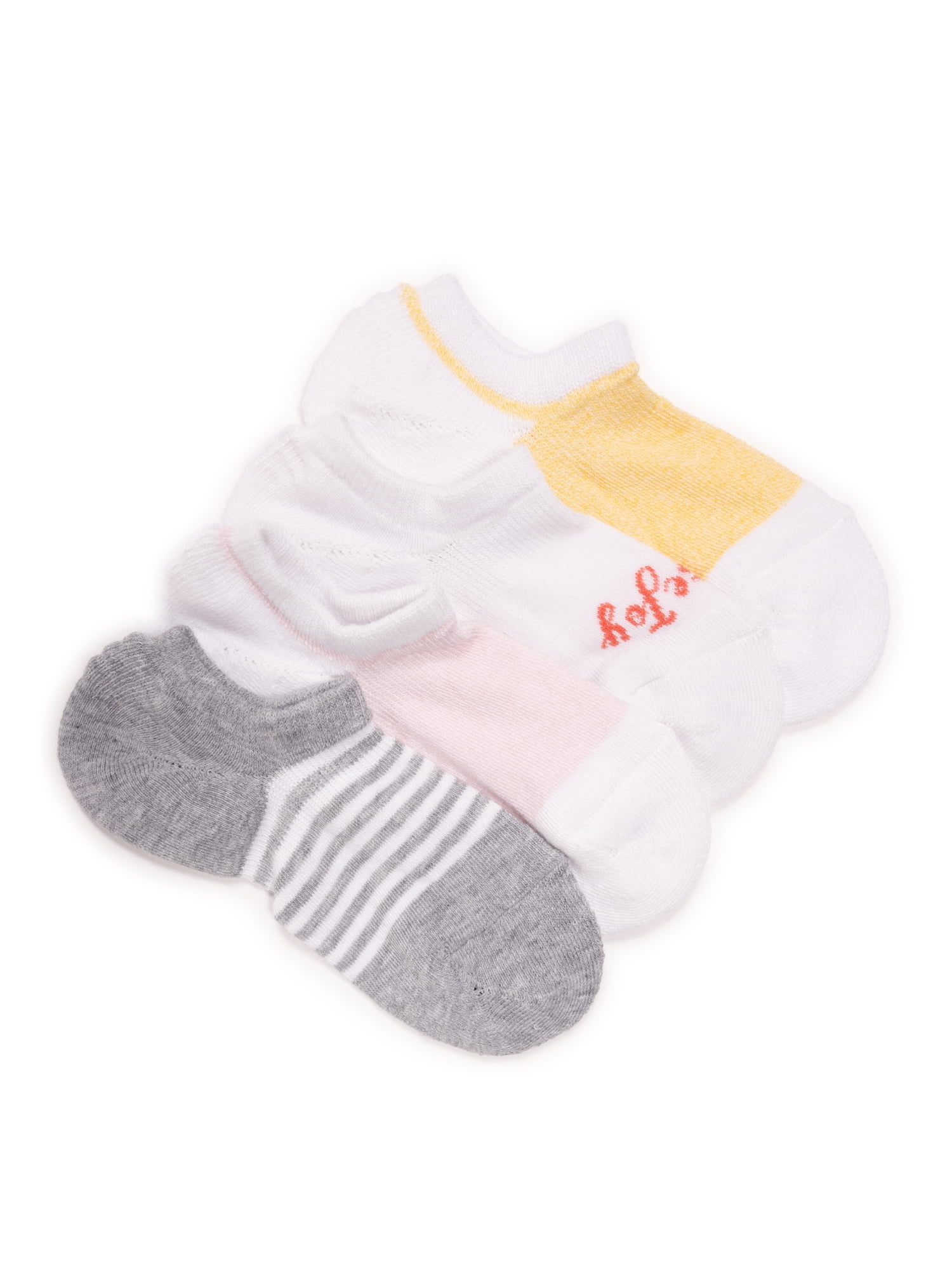 MUK LUKS Women's Dream Step No-Show Liner Socks, 4 Pair Pack