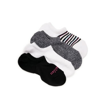 MUK LUKS Women's Dream Step No-Show Liner Socks, 4 Pair Pack