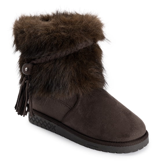 MUK LUKS Women's Ettore Faux Fur Mid Calf Boots