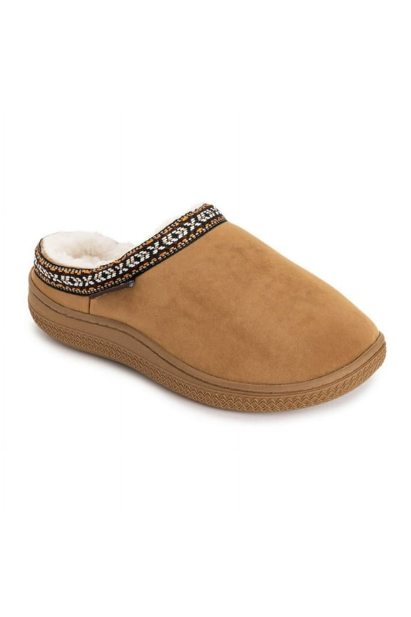 Women's Faux Sueded Clog, Tan, L (9-10)