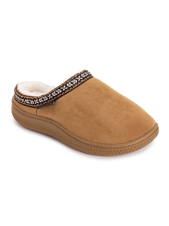 Women's Faux Sueded Clog, Tan, XL (11-12)