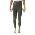 thumbnail image 1 of MUK LUKS Women's Fleece Lined Embossed Leggings-Dark Olive Camo 2X/3X, 1 of 4