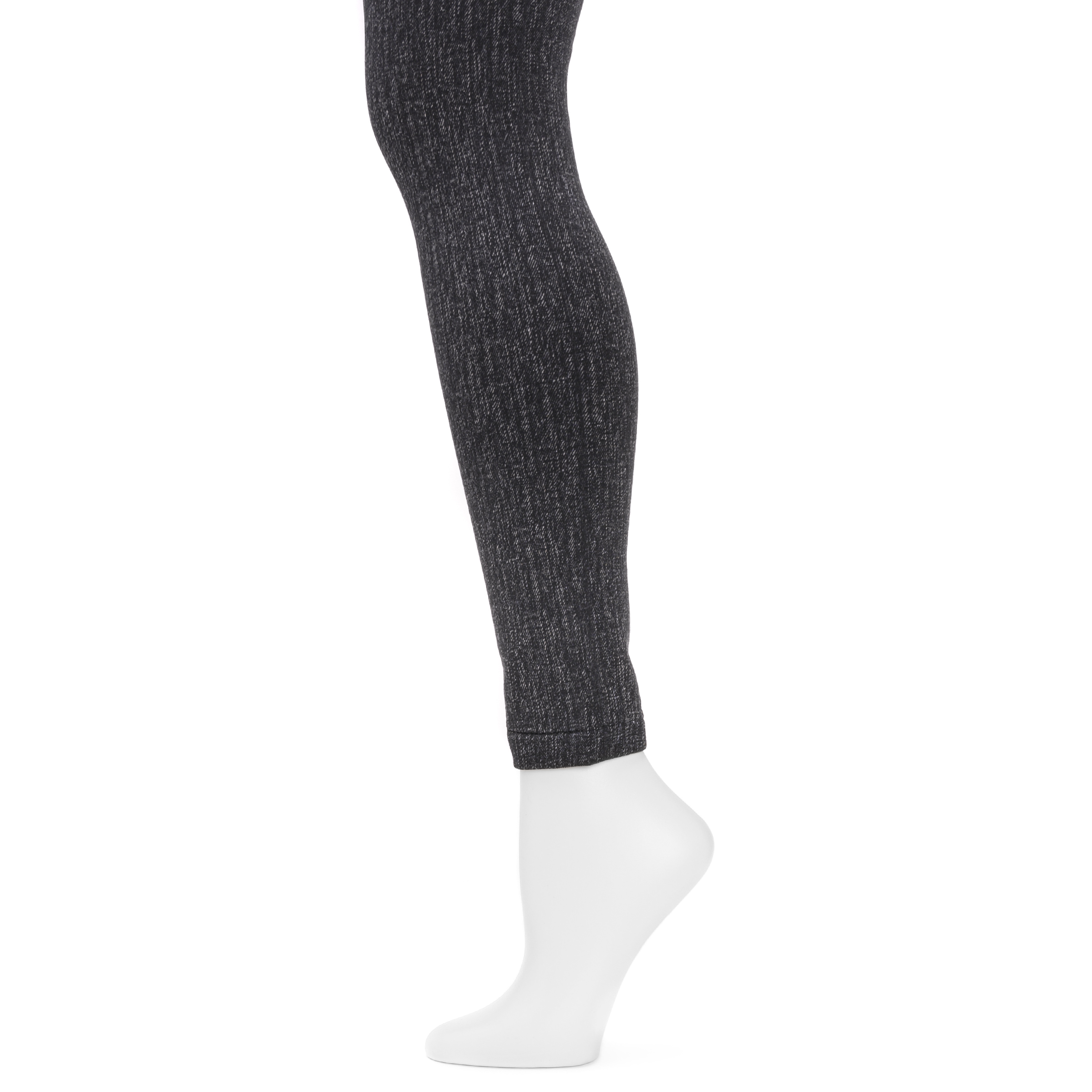 MUK LUKS Women's Fleece-Lined Faux Denim Leggings - image 1 of 3