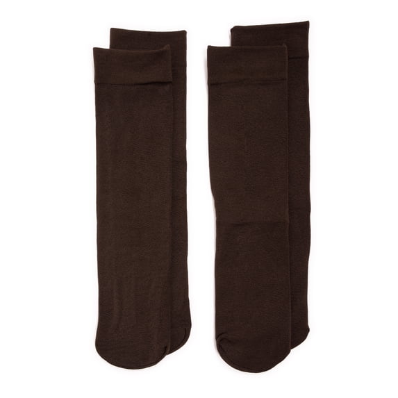 MUK LUKS Women's 2 Pair Pack Fleece Lined Knee High Socks