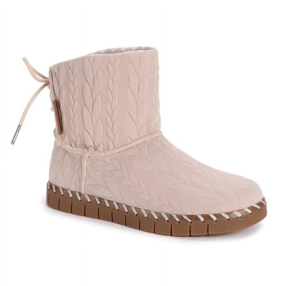 MUK LUKS Women's Flexi Hoboken Boot -Blush 7