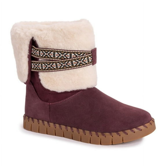 MUK LUKS Women's Flexi Montauk Boots-Bordeaux 6.5