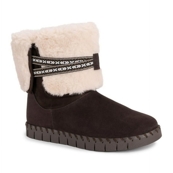 MUK LUKS Women's Flexi Montauk Boots-Chocolate 8