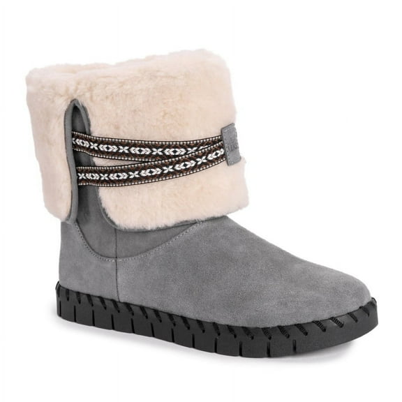 MUK LUKS Women's Flexi Montauk Boots-Grey 7.5