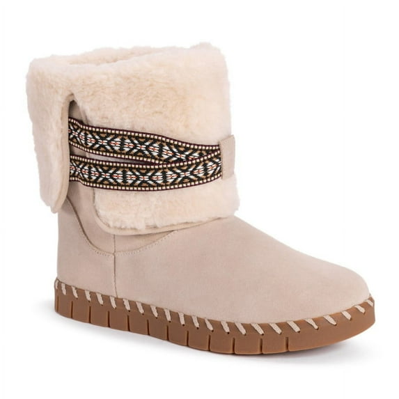 MUK LUKS Women's Flexi Montauk Boots-Stone 6