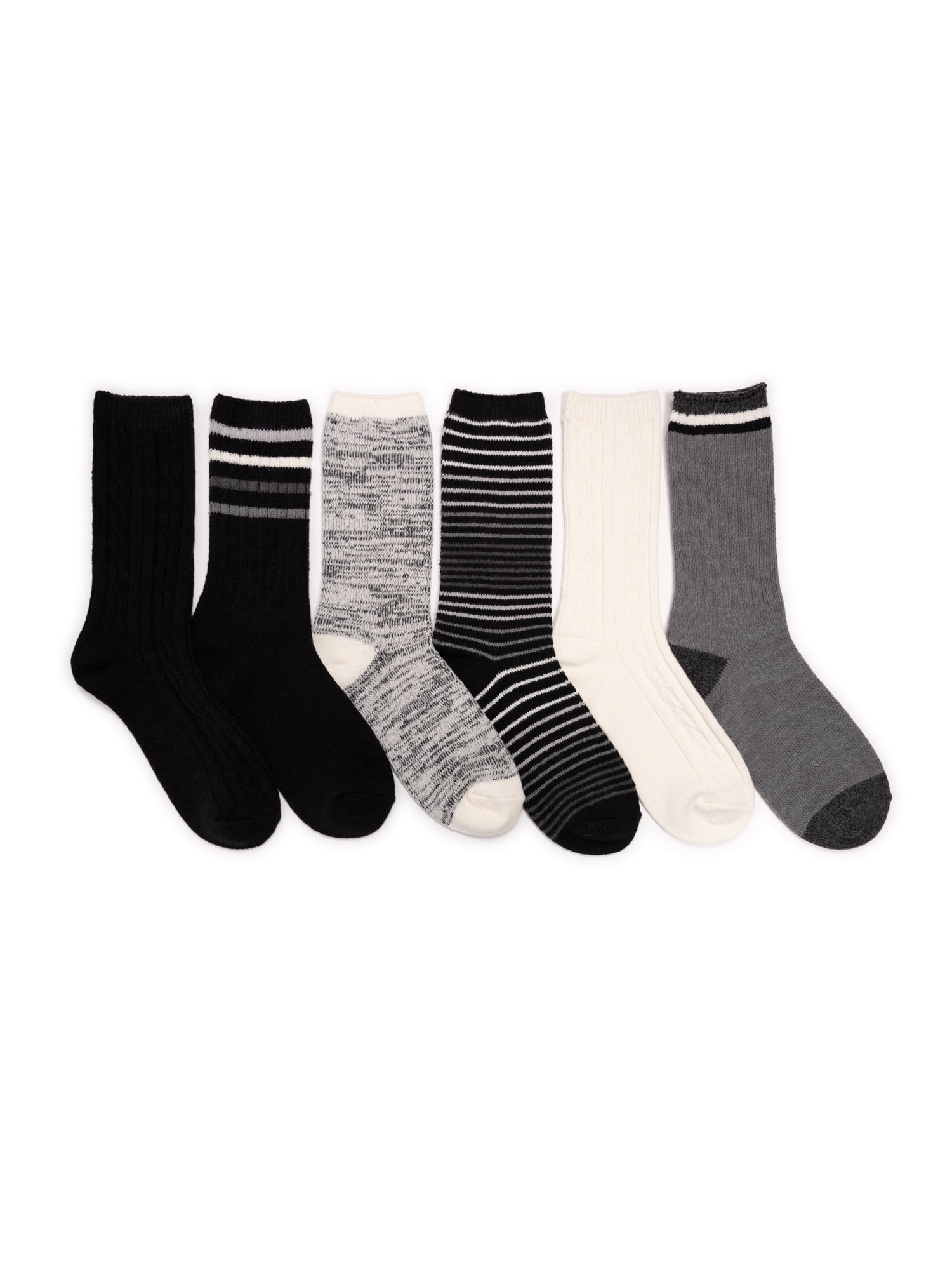 Women's Fluffy Dream Crew Boot Socks, 6-Pack, OSFM