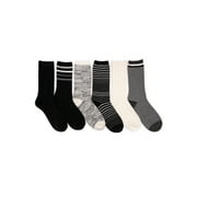 MUK LUKS Women's Fluffy Dream Crew Boot Socks, 6-Pack, OSFM