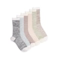 thumbnail image 1 of MUK LUKS Women's Fluffy Dream Crew Socks, 6-Pack, One Size, 1 of 5