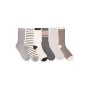MUK LUKS Women's Fluffy Dream Crew Boot Socks, 6-Pack, OSFM