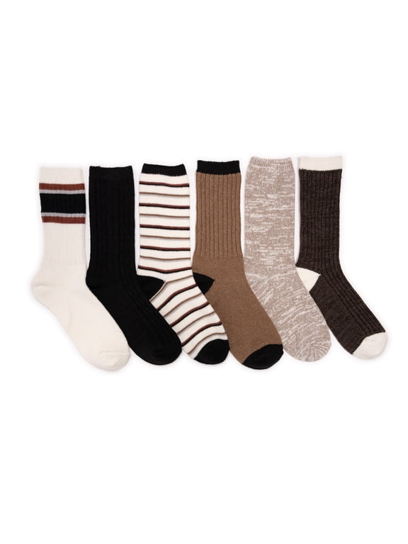 Women's Fluffy Dream Crew Boot Socks, 6-Pack, OSFM