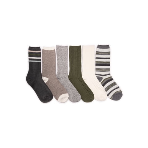 Women's Fluffy Dream Crew Boot Socks, 6-Pack, OSFM