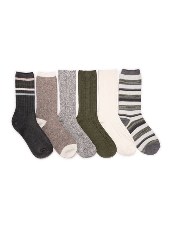 Women's Fluffy Dream Crew Boot Socks, 6-Pack, OSFM