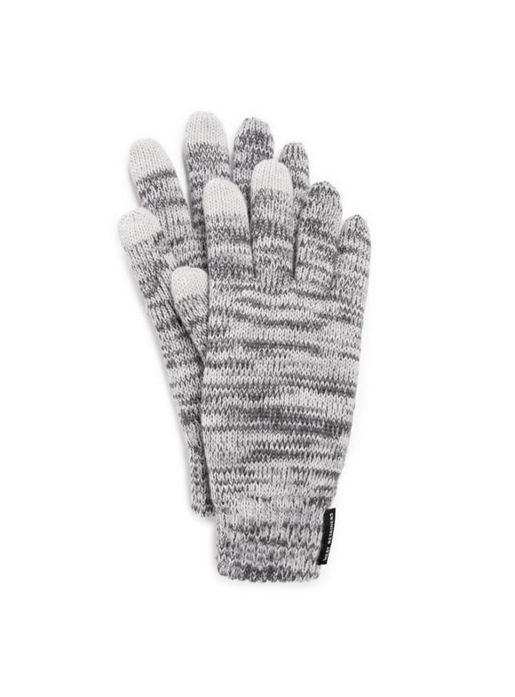 MUK LUKS Women's Heat Retainer Gloves, Medium Gray Heather, OS