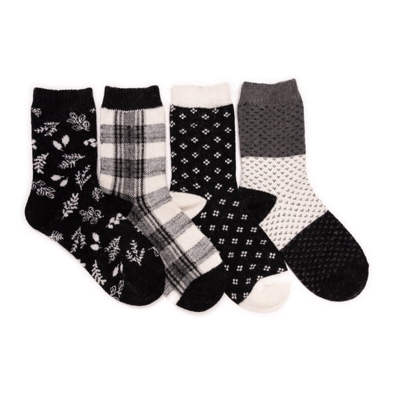 MUK LUKS Women's Holiday 4 Pair Pack Socks