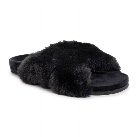MUK LUKS Women's Hydrangea Slipper Medium - Black