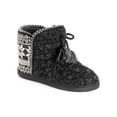 thumbnail image 1 of MUK LUKS Women's Knit Back Ankle Boots, Standard Width, Black, 75, 1 of 7
