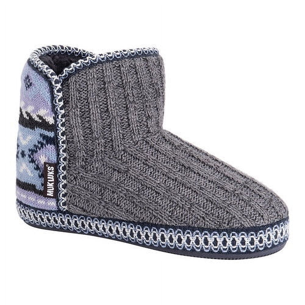 MUK LUKS Women's Leigh Bootie Slippers - Walmart.com