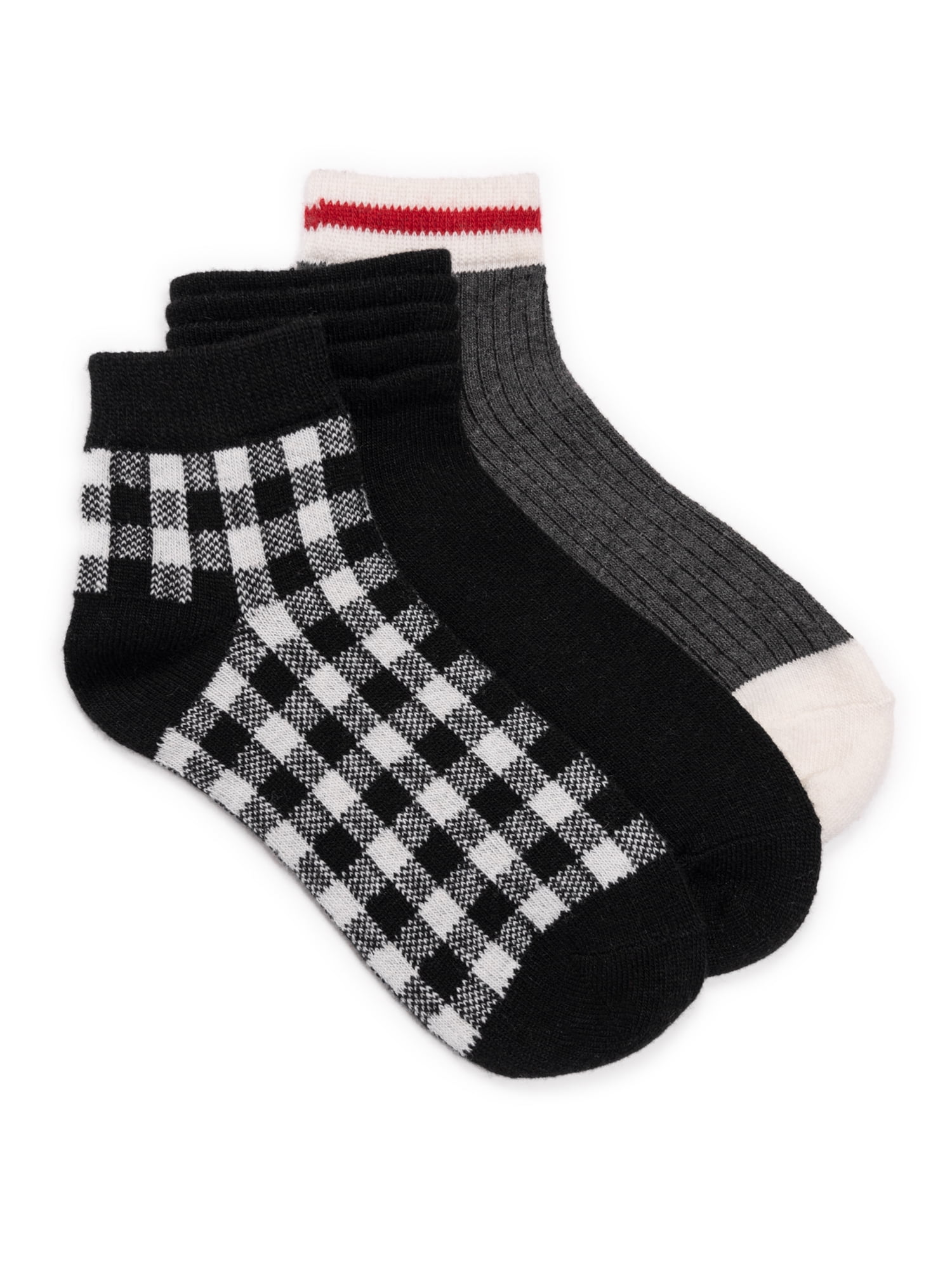 MUK LUKS Women's Mini Crew Socks, 3 Pairs