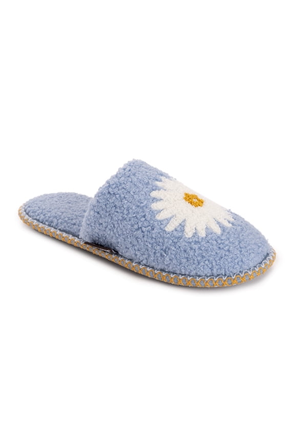 Women's Novelty Shearling Scuff with Daisy
