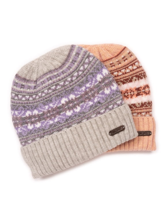 Women's Patterned Cuff Eyelash Knit Hat