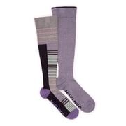 MUK LUKS Womens Regular Width Compression Cotton Knee-High Socks, 2-Pack, Shoe Size 6-10