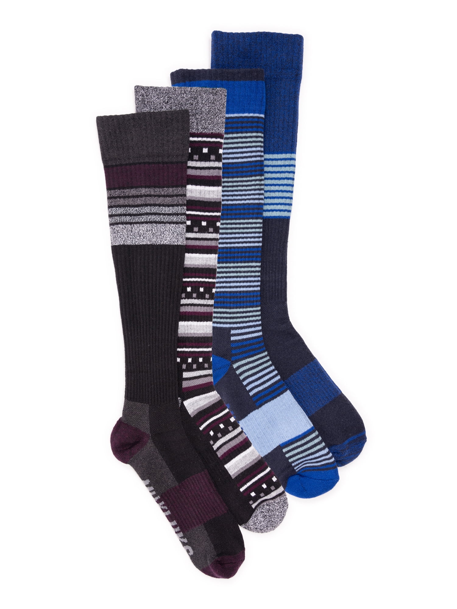 MUK LUKS Women's Regular Width Cotton KneeHigh Compression Socks, 4